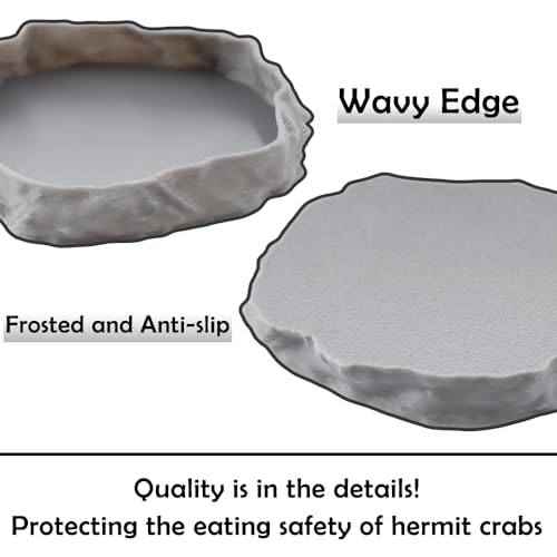 4 Pack Hermit Crab Food Bowl Round Water Dish Feeding Dish for Hermit Crab Turtle Snail Millipede Small Reptiles