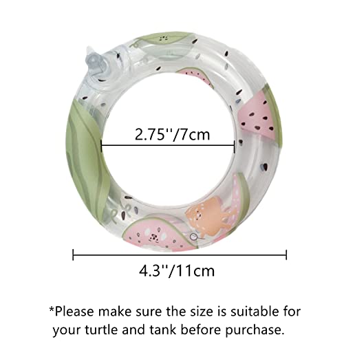 3 Pack Inflatable Turtle Floating Platform Toy Small Animal Floaties Swimming Ring Basking Rest Dock for Turtle Tortoise