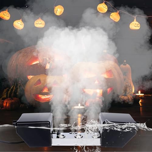 Ultrasonic Mist Maker 6 Head, 4500mL/H Pond Fogger with 250W Power Supply, Buoy, Replacement Discs, for Pond, Garden, Rockery, Greenhouse,Mushroom Halloween Decoration (6 Heads) - style: 6 Heads