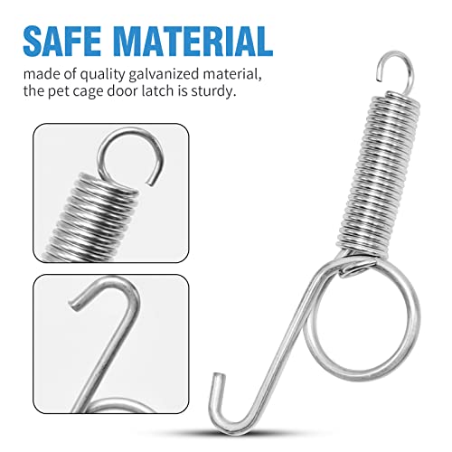 Anxingo 30 Pcs Spring Cage Latch Door Spring Hook Metal Finger for Fixing Rabbit, Dog, Cat, Birds,Rodents, Guinea Pig, Hamster, Parrot Hedgehog Cage Door
