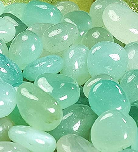Royal Sapphire Green River Rocks, Garden Rocks, Outdoor Decorative Stones, Natural Gravel, for Aquariums, Landscaping, Vase Fillers, Tillandsia, Cactus Pot, Terrarium Rocks, 4.5 lb (72 oz)