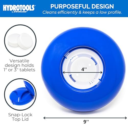 Swimline HYDROTOOLS BY SWIMLINE 8720 Extra Large Capacity Pool & Spa Chemical Dispenser | Compatible With Bromine & Chlorine Supports 1-3’’ Tablets | Adjustable Control Ring For Customizable Flow Rate - color: Classic