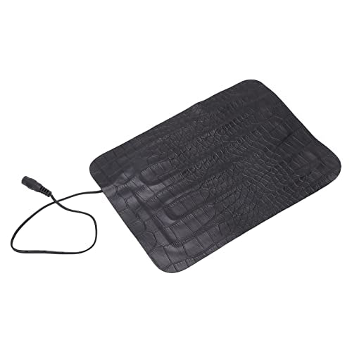 PU Leather Heating Pad 8.5W 3 Gear Temperature Adjustable Washable Heat Mat 5V 2A for Reptile and Pet Car Seat Cushion Applications Model 1522 Charging Cable Included (1522)