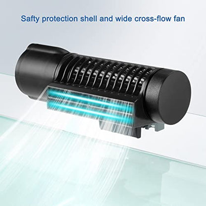Aquarium Chillers Aquarium Cooling Fan, DC12V Auto Fish Tank Cooling Fan with Adjust knob,Cross-Flow Fan with Broad Airflow (3W) - size: 3W
