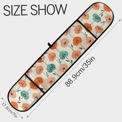 Dual-functionality Mitts and Pot Holders Sets High Heat Resistant Pot Holder Gloves Kitchen Aid BBQ (Minimal Poppy Boho Flower) - color: Minimal Poppy Boho Flower