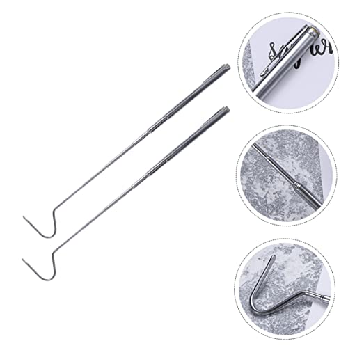 Yardwe 2Pcs Retractable Snake Grabbing Hooks Reptile Tongs Snake Handling Tool for Efficient Capture and Distance Protection