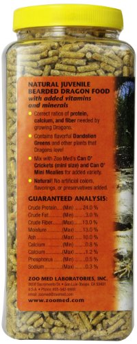 Zoo Med 20-Ounce Natural Bearded Dragon Food, Juvenile Formula