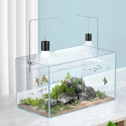 BESPORTBLE Aquarium Light Mount, 2Pcs Adjustable Aquarium Light Mounting Bracket Reptile Glass Lamp Stand Fish Tank Led Lamp Holder