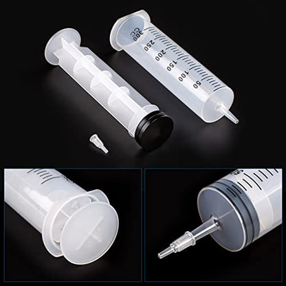 300ml/cc Syringes with Tube 40 Inch Handy Plastic Tubing and Adapter Tip | for Liquid, Refilling Measuring, Dispensing Watering, Plant Irrigation, Feeding Pets, Oil or Glue Applicator - size: 300ML/CC