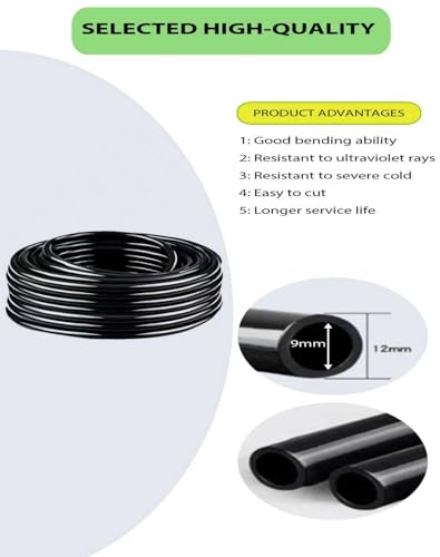 360° Adjustable Drip Irrigation Sprinkler Kit – Garden Watering System | 12mm High-Flow Mainline Tubing,Easy Installation, Automatic Garden Mister- Watering for Lawn,Plants,flower bed,greenhouse - size: 50 FT