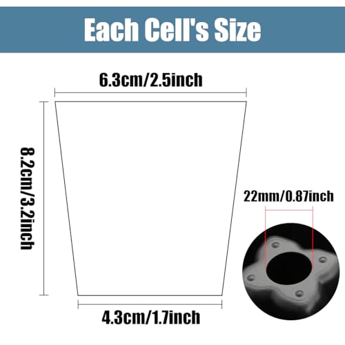 RooTrimmer 2.5 inch Square Pots 3.5 inch Deep 20 Cell Seedling Trays with Water Collection Nursery Trays (15"x11"x3") for Seeds Starting and Transplanting(5 Sets) - size: 20 Cell Plug Trays + Flat Trays-5P