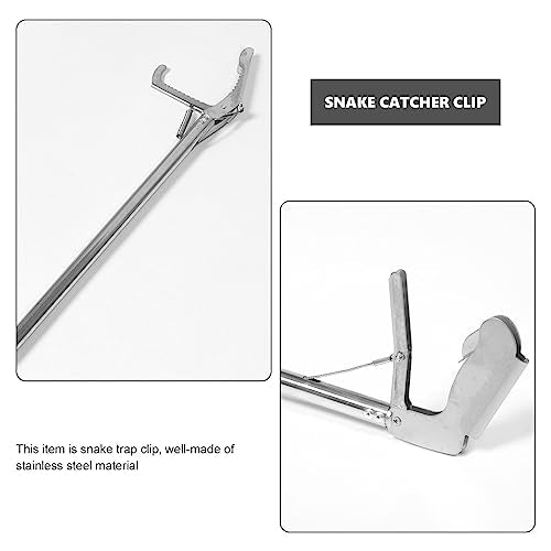 POPETPOP Snake Snake Grabber -up Handling Tool Retractable Snake Hook Snake Catcher Clip Metal Snake Tongs Reacher Trash Pickers up Grabber Elder Crab Stainless Steel Reptile