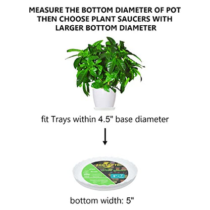 Plant Saucer, 7 Pack 5 Inch Durable Plastic Plant Tray, White Round Plant Pot Saucers, Drip Tray for Indoor and Outdoor Garden - color: White (5" x 7)