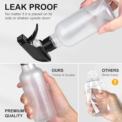 Bealee Empty Spray Bottles 2 Pack 10 Oz, Mist & Stream, Heavy Duty Spraying | Chemical-resistant, Leak-Proof, Better Trigger, BPA-free, Measurements, for Cleaning Solutions, Plants, Hair, Essential Oils