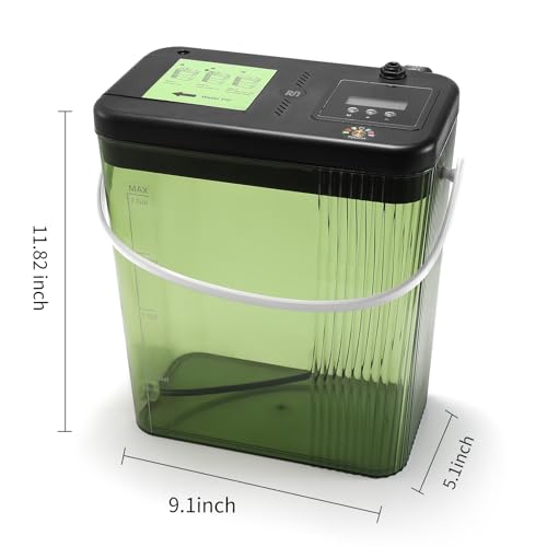 Reptile Misting System - 2-Gallon Large Water Tank, 3 Adjustable 360° Nozzles, Touch-Controlled Light, for Chameleons, Snakes, Lizards and More