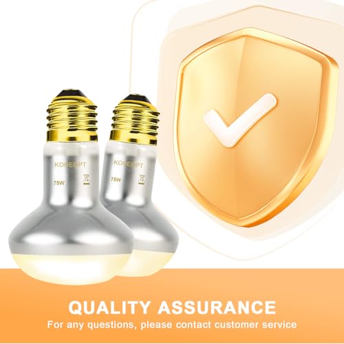 Reptile Heat Lamp 75W,(2 Pack) Heat Emitter UVA Heat Lamp Bulb,Intense Basking Spot Simulated Natural Sunlight Heating Lamp Bulb,Fit E26 Pet Lighting fixtures,for Bearded Dragon, Lizard