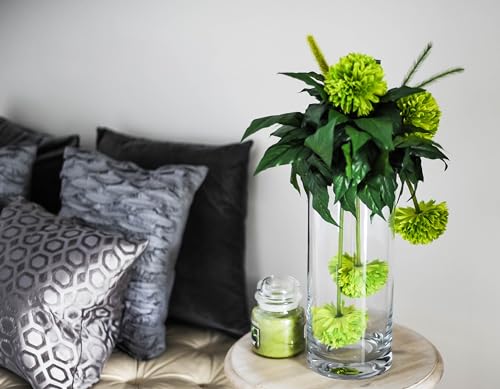 WGVI Quality Thick Weighted Clear Cylinder Glass Vases, 4" W x 6" H, Flower Arrangement Glass Candle Holders Wedding Centerpieces Terrarium Planter Floral Storage Container Pen Brush Holder, 1 Piece - size: 4"x6"H