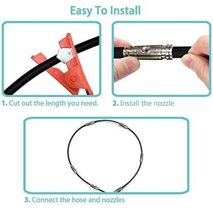 1/4" OD High Pressure Nylon Tubing for Outdoor Misting System 65.6ft/20m Misting Line for Patio Patio Mister for Cooling Water Mister Hose for Umbrella (0.157" ID) - size: 0.25 Inch