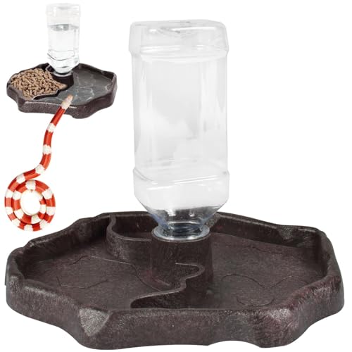 Automatic Reptile Water Feeder, Turtle Food and Water Bowl, Tortoise Water Bottle, Water Dispenser for Snake Bearded Dragon Lizard and Chameleon