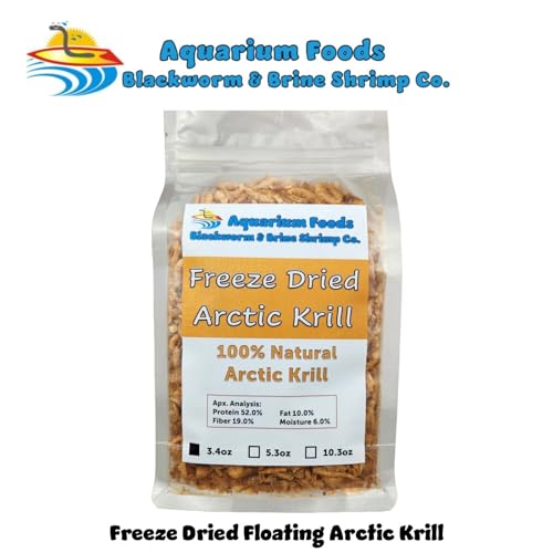 Arctic Krill, Freeze Dried for All Tropical & Pond Fish... 3.4oz Clear Bag | For Tropical Fish, Marine Fish, Cichlids, Catfish, Pond Fish, For Aquatic Turtles, Land Turtles - size: 3.4 Ounce (Pack of 1)