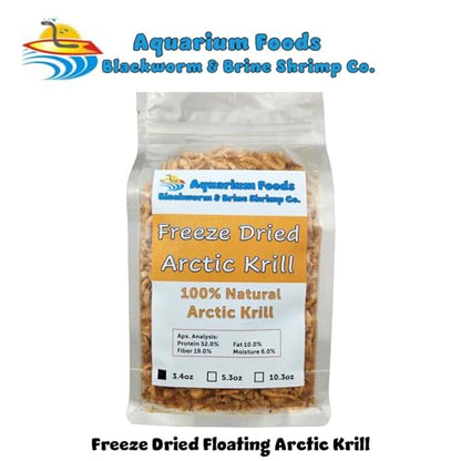 Arctic Krill, Freeze Dried for All Tropical & Pond Fish... 3.4oz Clear Bag | For Tropical Fish, Marine Fish, Cichlids, Catfish, Pond Fish, For Aquatic Turtles, Land Turtles - size: 3.4 Ounce (Pack of 1)