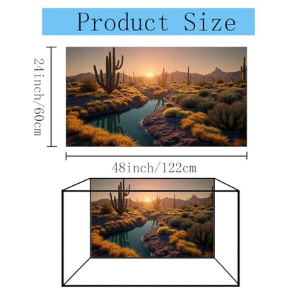 3 Pack Terrarium Background 48x24 inches Fabric Terrarium Reptile Background Stream Gobi Cactus Green Leaves Jungle Forest Desert Fern Terrarium Background - size: 48X24inch