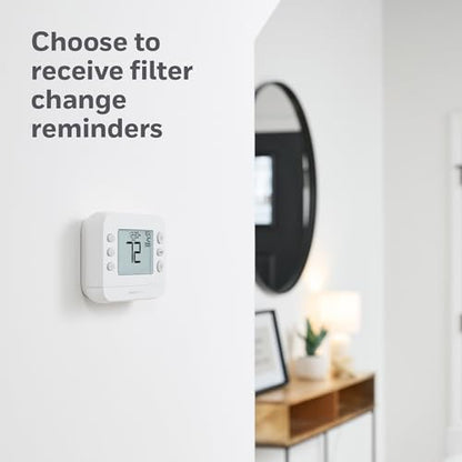 Honeywell Home X2P Programmable Thermostat, White | RTH20B Single-Stage, 1 Heat/1 Cool Compatibility, 5-2 Day Schedule