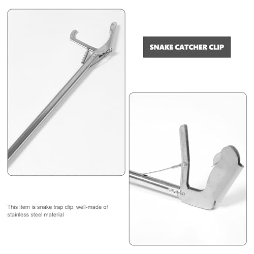 BESPORTBLE Snake Capture Hook Garbage Collector Snake Tong Crab Tools Snake Clips Reptile Tweezers Snake Pole Grabber and Catcher Grabber Tool to Feed Lizard Elder Stainless Steel