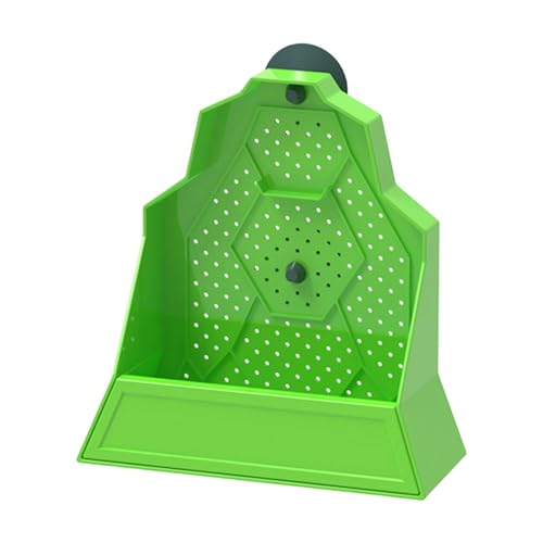 Anti-Escape Feeding Bowl with Ventilation Holes and Strong Suction for Amphibians Diets Reptiles Tanks Feeding Bowl - size: L