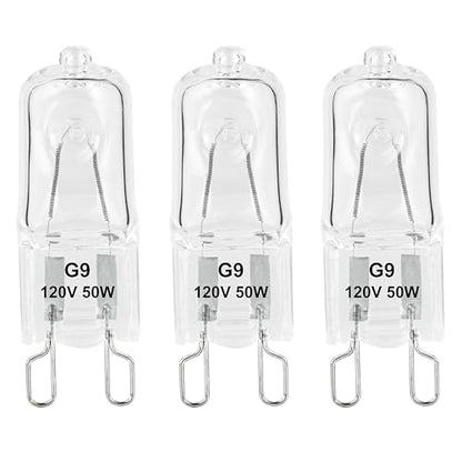 G9 Heat Lamp Bulbs for Reptile,Day White, Mini Halogen Bulb 50W, Infrared Reptile Heat Lamp for Bearded Dragon Gecko Turtle Lizard, Pack of 3 - size: 50W-Pack of 3