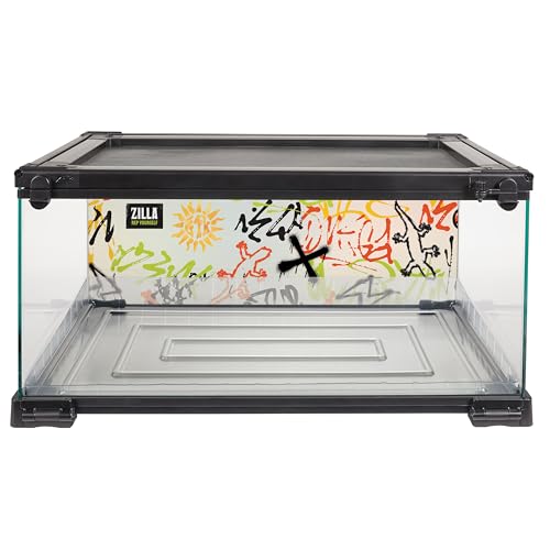 Zilla 24kGoldn Graffiti Print Terrarium Background Screen 20" x 10.625" - size: 20" x 10.625"