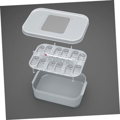 balacoo 1pc Hatching Box for Snakes and Lizards Compartment Incubator with Thermometer Easy to Clean and Manage for Reptile Breeding and Egg Observation