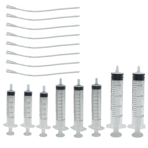 8Pcs Pet Bird Parrot Milk Feeding Syringe Set, Bird Hand Feeding Syringe with Soft Feeding Tubes for Feeding Pets(5ml+10ml+20ml) - size: 5ml+10ml+20ml