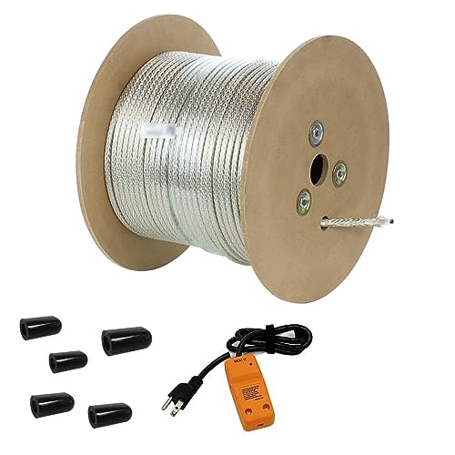 HEATIT 500’ HTM Braid Self Regulating heating cable & 5* Connection kit | Cut the cable to your required length for custom installations on residential or commercial projects. - size: 500-K