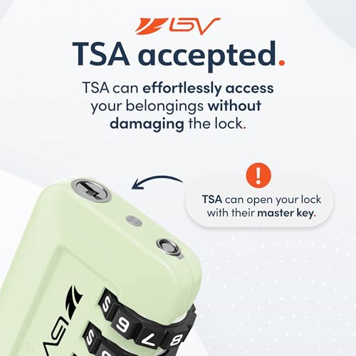 TSA Accepted Luggage Travel Lock, Set-Your-Own Combination Lock for School Gym Locker, Luggage Suitcase Baggage Locks, Filing Cabinets, Toolbox, Case (Mint Green, 1 Pack) - color: Mint Green 1-Pack