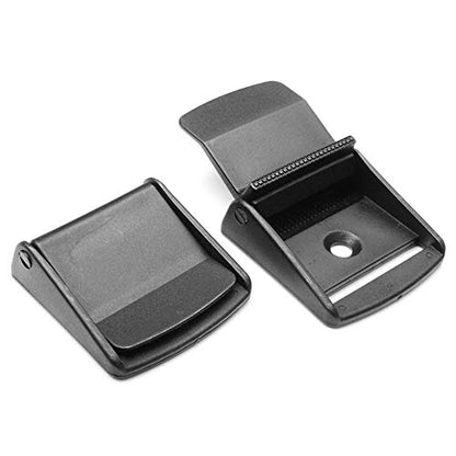 CooBigo 5pcs Webbing Cam Buckles Plastic Black Toggle Clip Backpack Straps - color: 2 Inch