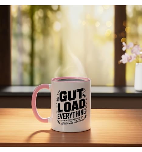 Veiled Chameleon Keeper Gut Loading Feeder Insects Insect Ceramic Mug, Pink/White - color: Pink/White