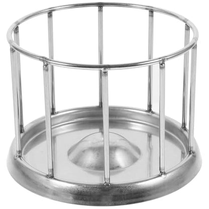 POPETPOP Stainless Steel Reptile Water Dish : Tortoise Feeder with Stable Base Reptile Food Bowl for Bearded Dragon Lizard Frog Gecko, 4.32X4.32X3.14in