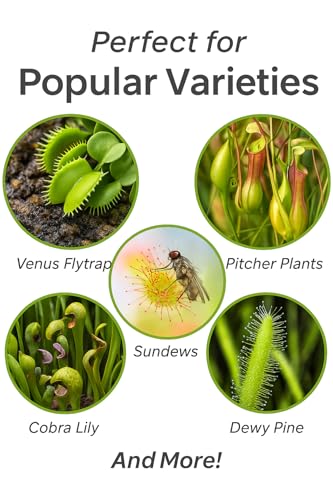 Sphagnum Moss Potting Mix for Carnivorous Plants, Moss and Perlite Blend for Potting Venus Fly Traps, Sarracenia, Pitcher Plants - 75% Sphagnum Moss + 25% Perlite - Made in USA - 4 Quart - size: 4 Quart Bag, style: Carnivorous Plant Soilless Mix