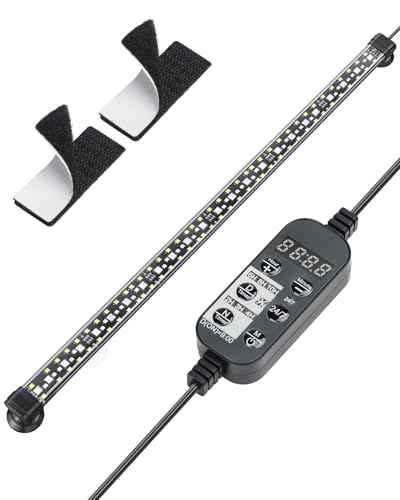Pawfly 12W Aquarium LED Light 24 Inch 24/7 Fish Tank Light with Full Spectrum White Blue Red Green Lights Multi-Colored LEDs with D/N Mode Single Color Effects Timer and Adjustable Brightness - color: Basic, size: 24 Inch for 24 to 44 Inch Tank