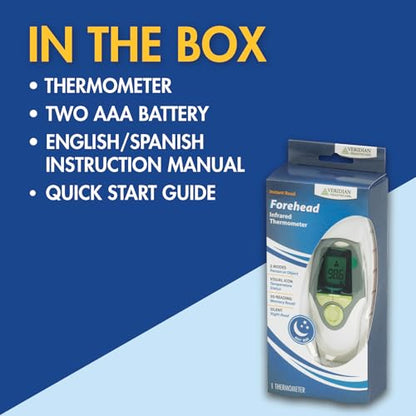 Infrared Thermometer | Forehead Measurements | 1-Second Readout | Hygienic Non-Contact | Whole Family Care | 3-Year Warranty - size: 1 Count (Pack of 1)