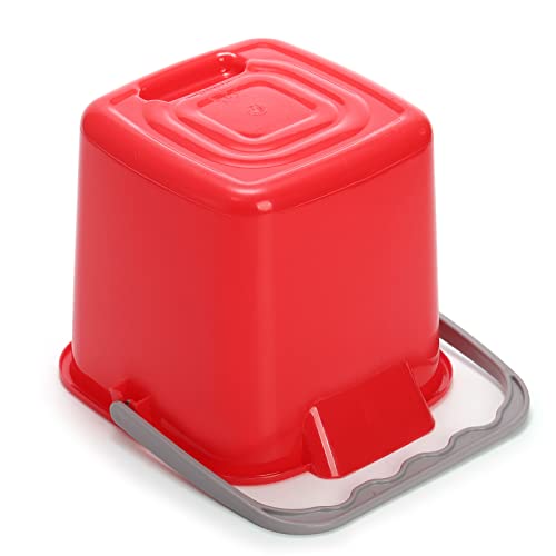 Peohud 4 Pack Sanitizing Buckets, 3 Quart Small Cleaning Pail, Square Detergent Bucket with Spout and Handle for Home, Offices, School, Commercial Use