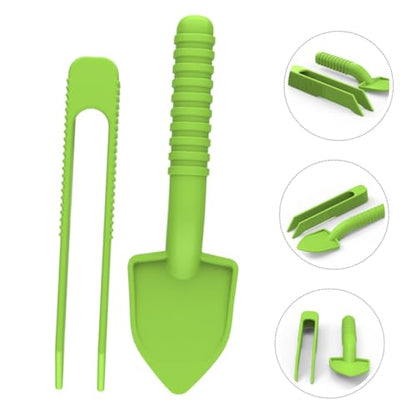 VICASKY 5set Reptile Cleaning Tools Poop Scooper and Feeding Tweezers for Terrarium Care of Turtles Lizards Snakes and Small Pets