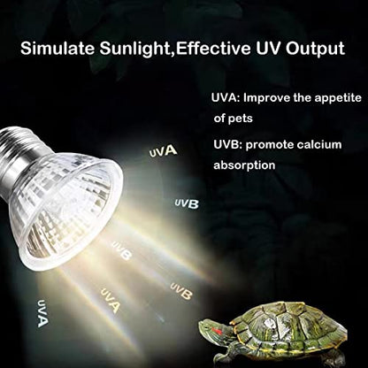 25W&50W 4-Packs UVA/UVB Heat Bulbs, Reptile Heat Lamp Bulb,Basking Light Bulb for Reptiles & Amphibians - style: 4pcs Bulbs