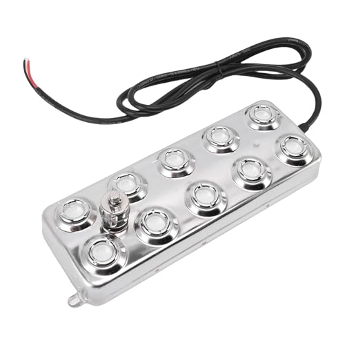 Ultrasonic Mist Maker 304 Stainless Steel Ultrasonic Fogger 10 Head 350W 7L H with IP67 Power Supply for Greenhouse Terrarium Pond Fountain Halloween Cauldron