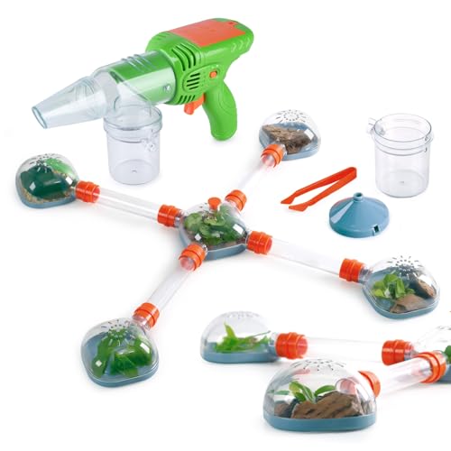 PLAY Bug Catcher Kit for Kids, Bugs Toys for Kids 3-5, Bug Vacuum Catching Kit, Critter Keeper Habitat, Insect Collection Terrarium, Summer Outside Toys for Toddlers 1-3 4 5 6 7 8+ Boys Gift - color: Orange Green