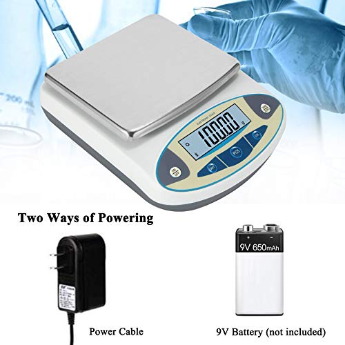 Lab Scale 3000gx0.01g High Precision Electronic Analytical Balance 0.01g Accuracy Laboratory Precision Digital Scientific Scale (3000g, 0.01g) - size: 3000g, with Calibration Weights