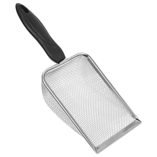 PRETYZOOM Sand Scoop Substrate Sifter Stainless Steel Fine Mesh and Reptile 3.8x3.8mm for Sturdy Flat Sand Shovel Head Cleaning Tool Bearded Dragon Snake Enclosures Terrarium