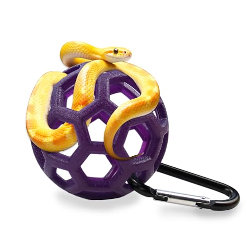 Slim Snake Climbing Accessories Reptile Climbing Ball, Jungle Gym Ball for Small Ball Python Playground Climbing, Snake Enrichment Exercise Snake Balls (Purple) - color: Purple