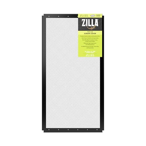 Zilla Fresh Air Screen Cover, Secure and Durable Metal Mesh Cover for Reptile Terrariums, 24 x 12 inches | Secure and Durable Metal Mesh Cover for Reptile Terrariums - size: 24" x 12"